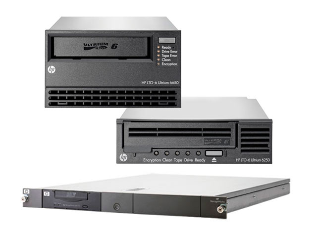 Ленточные накопители HPE StoreEver LTO-6 Ultrium 6250 / 6650 SAS Tape Drive